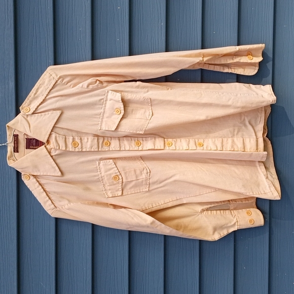 Vintage 60 70 s shirt. Breed by Campus. Peach. - Picture 2 of 4